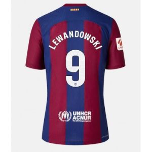 Poceni Moški Nogometni dresi Barcelona Domači 2023-24 Kratek Rokav Robert Lewandowski 9