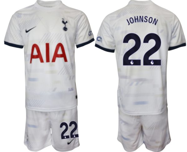 Brennan Johnson 22 Moški Nogometni dresi Tottenham Hotspur Domači bela 2023 2024