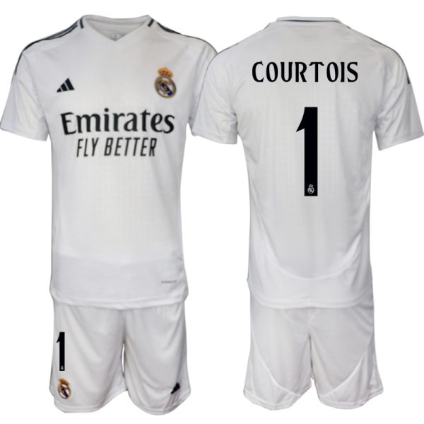 Kupiti Moški Nogometni dresi kompleti Real Madrid Domači 2024-25 Thibaut Courtois 1