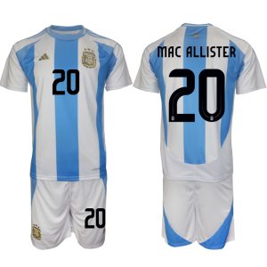 Poceni Moški Nogometni dresi Argentina Domači Copa America 2024 Alexis Mac Allister 20