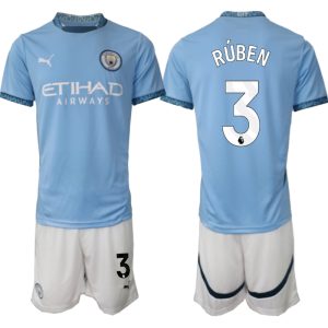 Moški Nogometni dresi Kompleti Manchester City Domači 2024-2025 Ruben Dias 3