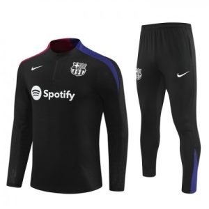 Otroški FC Barcelona Trening Dresi kompleti 1/4-Zip 2024-25 Črna