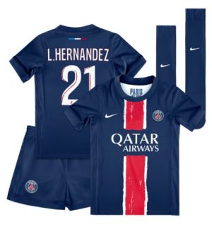 Otroški Nogometni dresi za otroke Paris Saint-Germain PSG Domači 2024-25 Lucas Hernandez 21