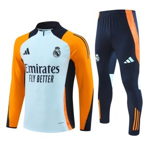 Otroški Real Madrid za otroke Sweatshirt Za Trening dresi kompleti 1/4 Zip Oranžna