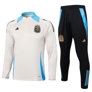 Moški Argentina Sweatshirt Za Trening dresi kompleti 1/4 Zip Bež 2024-2025