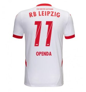 Moški Nogometni dresi RB Leipzig Domači 2024-25 bela rdeča Lois Openda 11