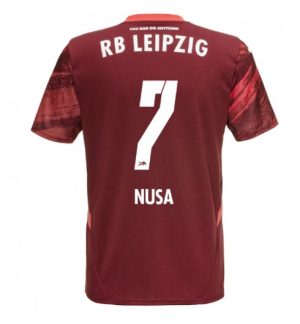 Moški Nogometni dresi za nogomet RB Leipzig Gostujoči 2024-2025 Antonio Nusa 7