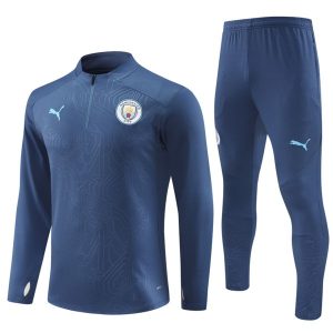 Otroški Manchester City Sweatshirt Za Trening dresi kompleti 1/4 Zip Mornarsko modra 2024-25