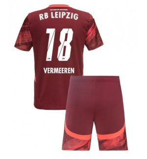 Otroški Nogometni dresi za nogomet RB Leipzig Gostujoči 2024-2025 rdeča Arthur Vermeeren 18