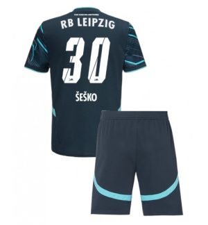 Otroški Nogometni dresi za nogomet RB Leipzig Tretji 2024-2025 zelena Benjamin Sesko 30