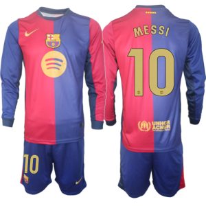 Moške Nogometnih dresov FC Barcelona Domači 2024-25 Lionel Messi 10