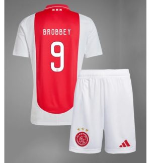 Prodaja Otroške Nogometnih dresov Ajax Domači 2024-25 Brian Brobbey 9