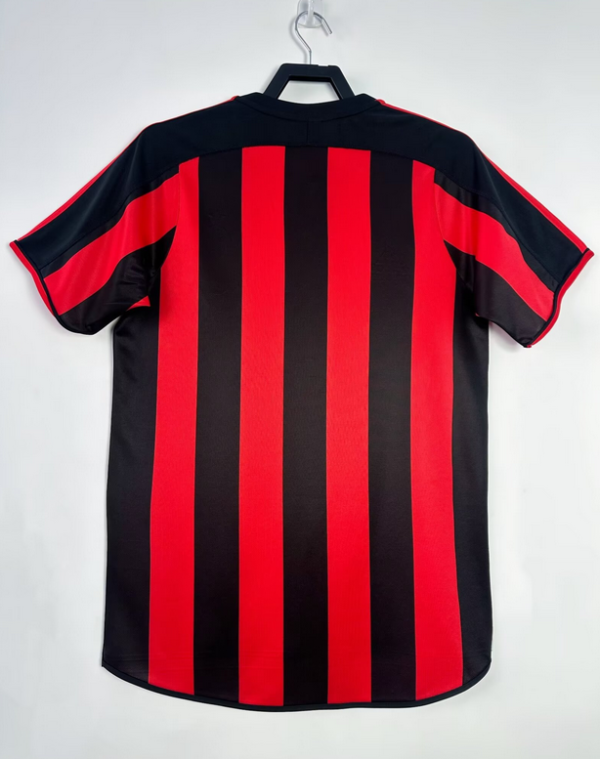 Moški Retro Nogometni dresi AC Milan Domači 2003-04 rdeča črna Kratek Rokav po naročilu – Bild 2