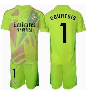 Otroške Nogometnih dresov Komplet Real Madrid Vratar Tretji 2024-25 Thibaut Courtois 1